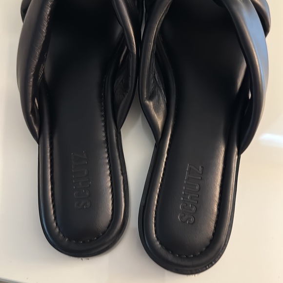 SCHUTZ Fairy Leather Slide Sandals - Picture 9 of 10